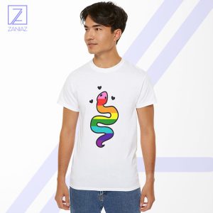Gay Pride Snake Tshirt - Rainbow Flag