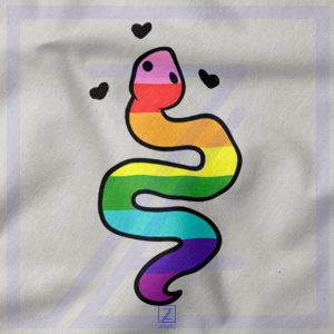 Gay Pride Snake closeup Hoodie - Rainbow Flag