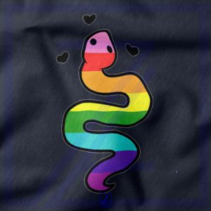 Gay Pride Snake closeup Sweatshirt - Rainbow Flag