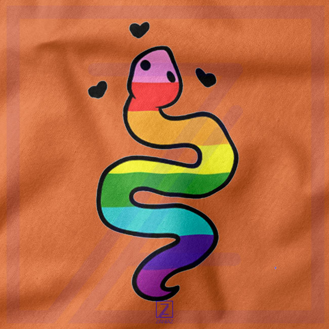 Gay Pride Snake closeup Tank Top - Rainbow Flag