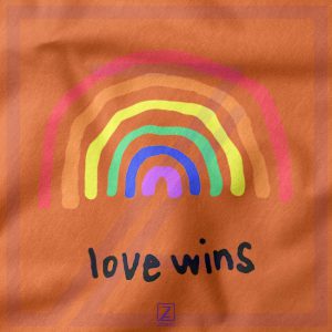 Love Wins closeup Sweatshirt - Rainbow Merch