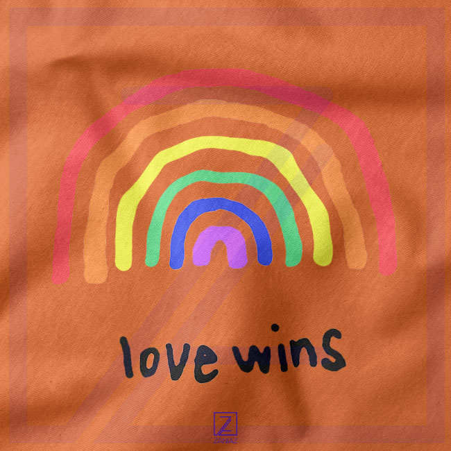 Love Wins closeup Sweatshirt - Rainbow Merch