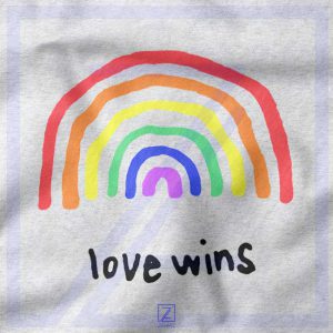 Love Wins closeup Tshirt - Rainbow Merch Tee