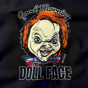 Morning Doll Face closeup Hoodie  - Cheap Chucky