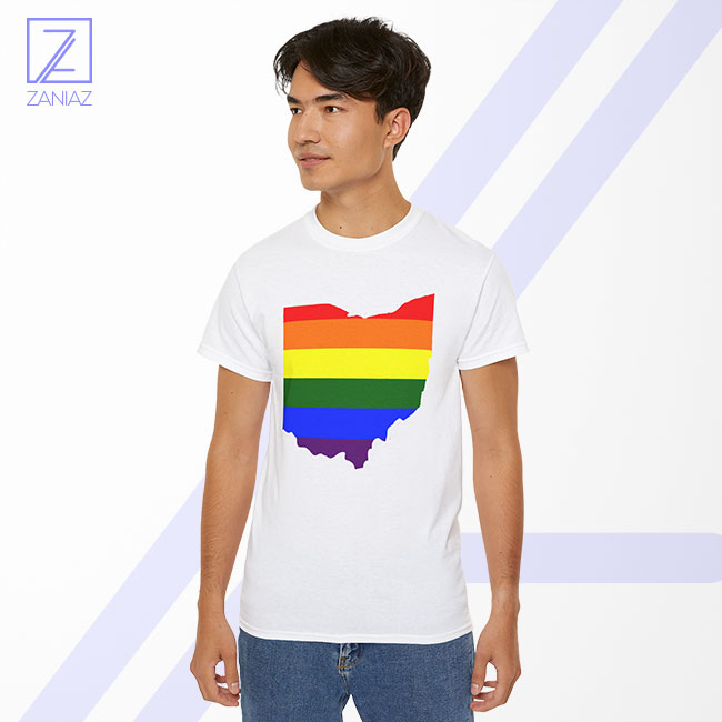 Ohio Pride Tshirt - Rainbow Flag Merch