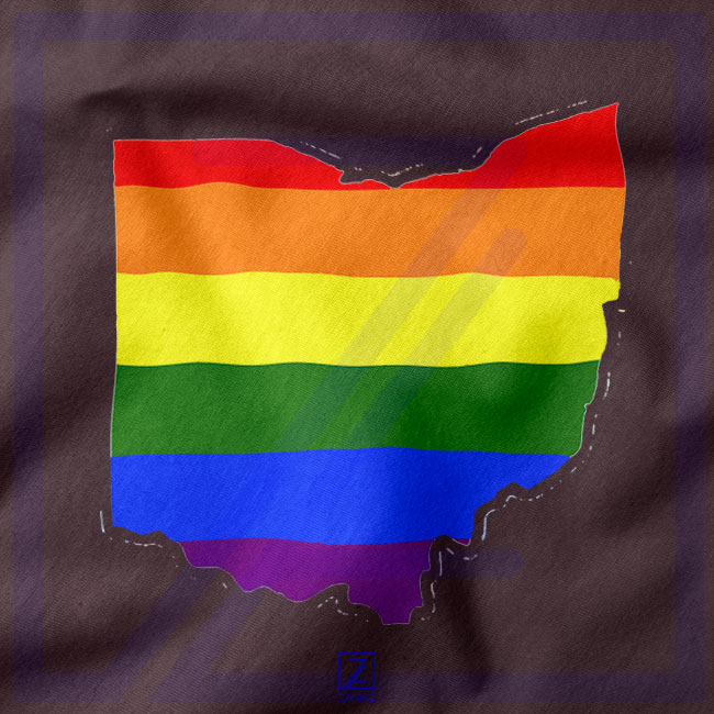 Ohio Pride closeup Sweatshirt - Rainbow Flag Merch