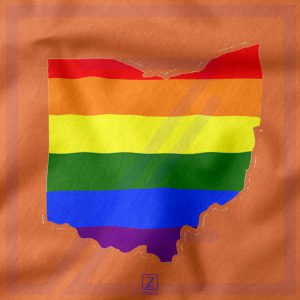 Ohio Pride closeup Tank Top - Rainbow Flag Merch