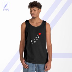 Paws Dogs Heart Tank Top - Funny Animals