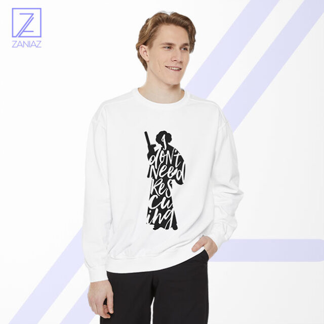 Princess Leia Don't Rescue Me Sweatshirt