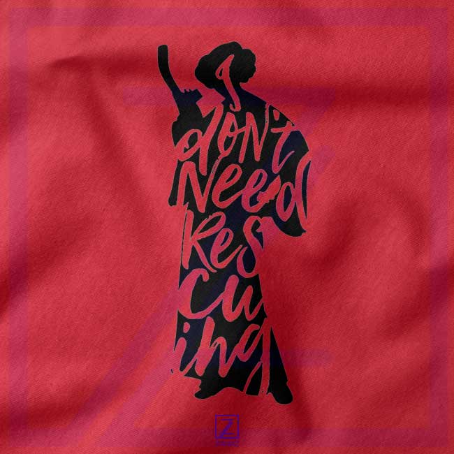 Princess Leia Don't Rescue Me closeup Hoodie - Star Wars