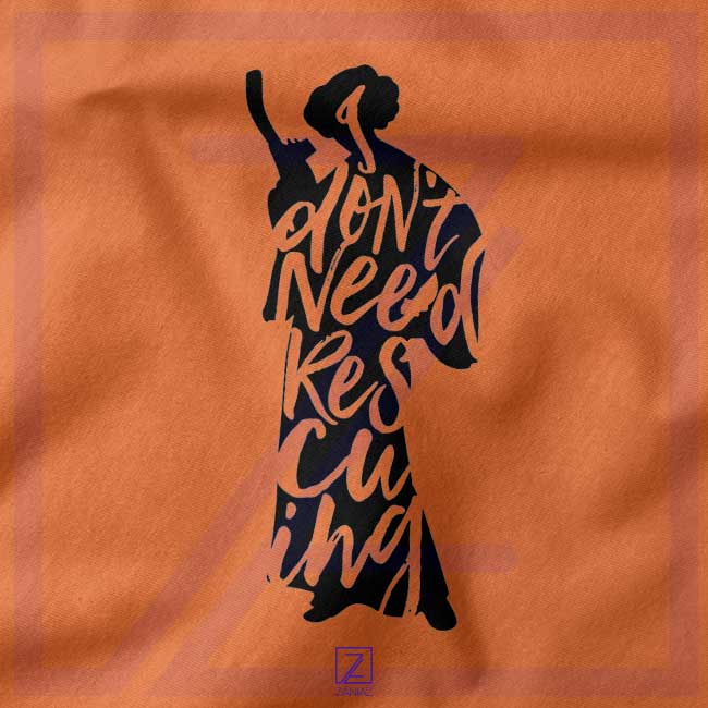 Princess Leia Don't Rescue Me closeup Tshirt - Star Wars