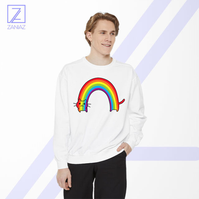 Rainbow Cat Sweatshirt Kitty