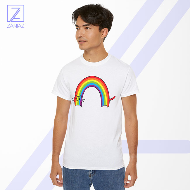 Rainbow Cat Tshirt - Kitty Pride Merch