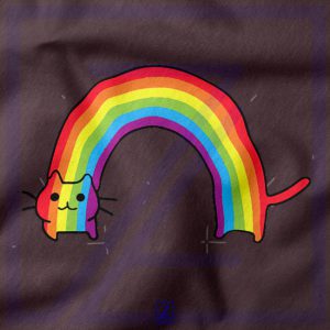Rainbow Cat closeup Sweatshirt - Kitty Pride Merch