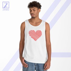 Red Heart Diagonal Tank Top - Buy Gift Love
