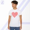 Red Heart Diagonal Tshirt - Best Love