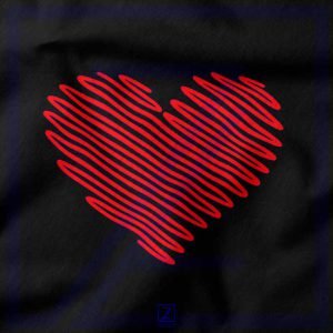 Red Heart Diagonal closeup Hoodie - Best Gift Love