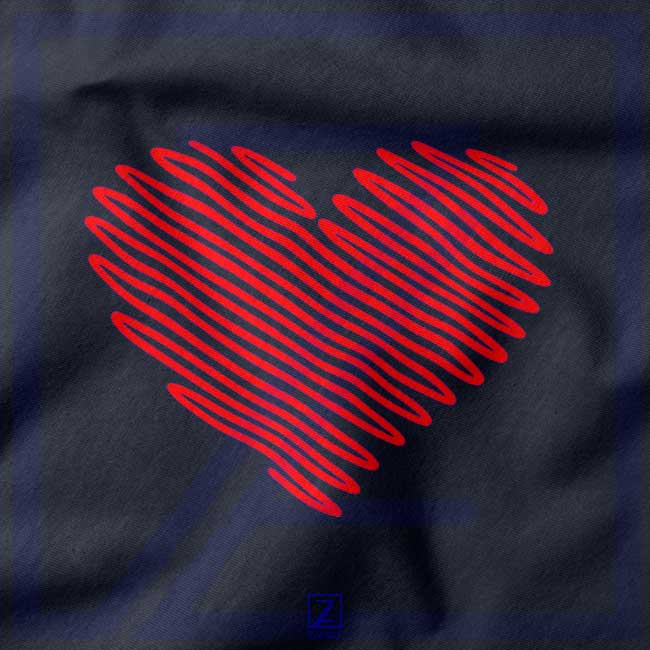 Red Heart Diagonal closeup Tshirt - Best Love