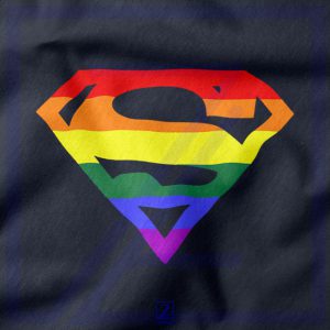 Super Queer closeup Hoodie - Rainbow Pride Merch