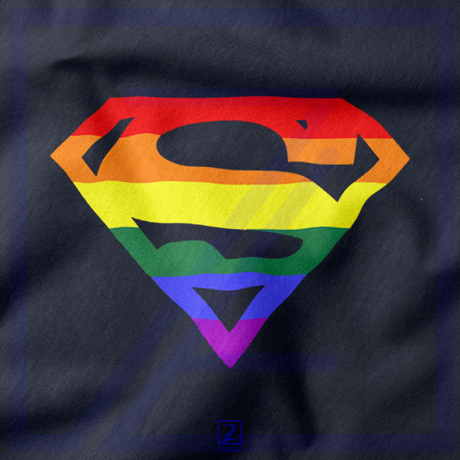 Super Queer closeup Hoodie - Rainbow Pride Merch