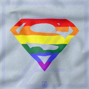Super Queer closeup Tshirt - Rainbow Pride Merch