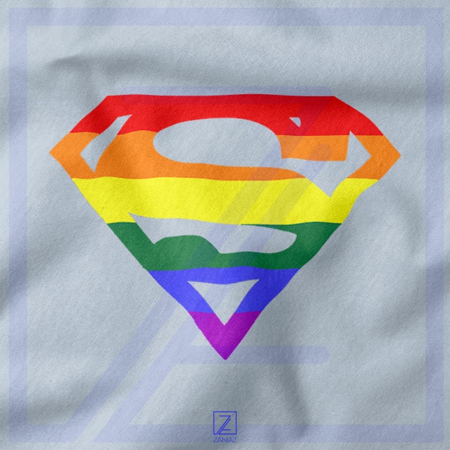 Super Queer closeup Tshirt - Rainbow Pride Merch