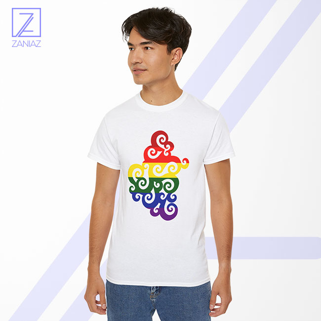 Swirly Pride Tshirt - Rainbow Flag Merch