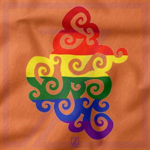 Swirly Pride closeup Tank Top - Rainbow Flag Merch