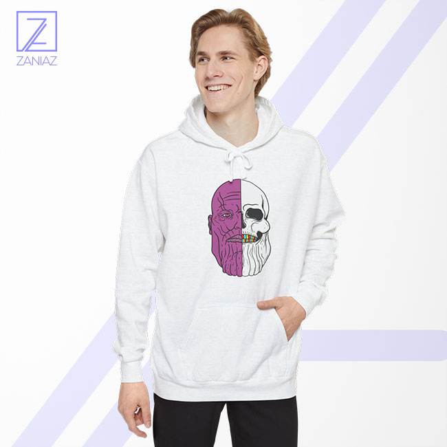 Thanos Face Half Skull Hoodie - Supervillain