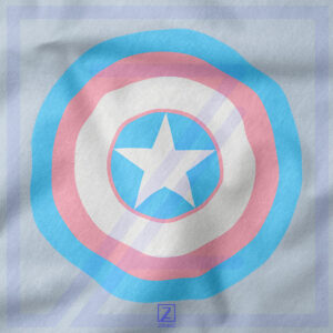 Trans Shield Pride closeup Hoodie - Social Organizations