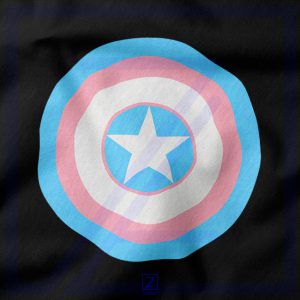 Trans Shield Pride closeup Tshirt - Social Organizations