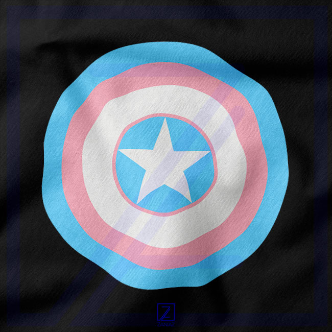 Trans Shield Pride closeup Tshirt - Social Organizations