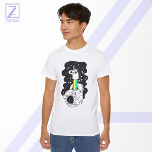 Unicorn In Space Tshirt - Rainbow Astronaut