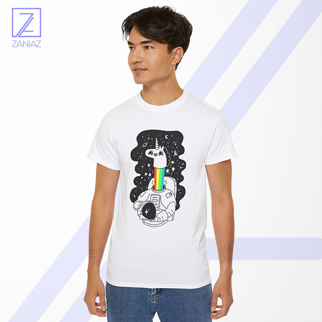 Unicorn In Space Tshirt - Rainbow Astronaut