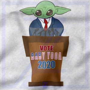 Vote Baby Yoda 2020 closeup Sweatshirt - Funny Mandalorian