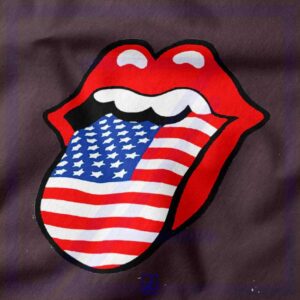 American Flag Tongue and Lips closeup Sweatshirt - Freedom