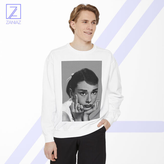 Audrey Hepburn Middle Finger Sweatshirt