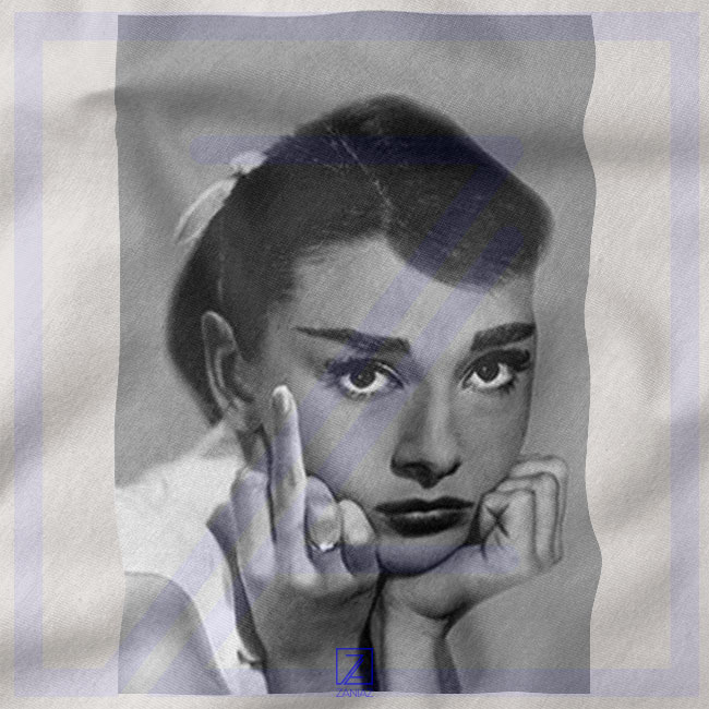 Audrey Hepburn Middle Finger closeup Tshirt - Actress