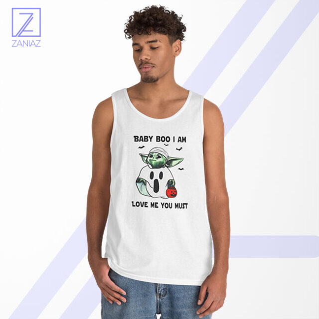 Baby Yoda Saying Boo Cute Sci-Fi Halloween T-Shirt