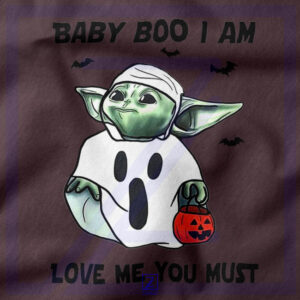 Baby Yoda Boo closeup Tank Top - Quarantine Halloween