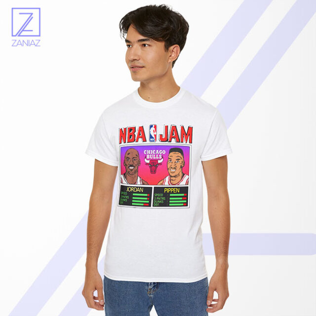 NBA Player Basketball Duo Jam Tshirt - Jordan & Pippen