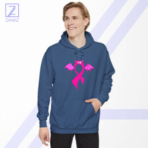 Breast Cancer Awareness Hoodie - Halloween Bat Merch