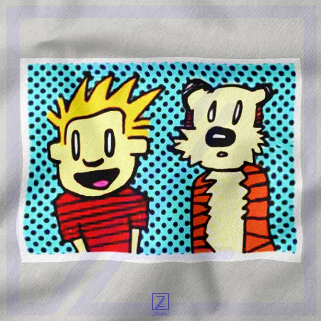 Calvin and Hobbes Cartoon closeup Sweatshirt - Comic Strip Merch