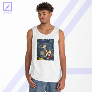 Calvin and Hobbes Stary Night Tank Top - Cartoon