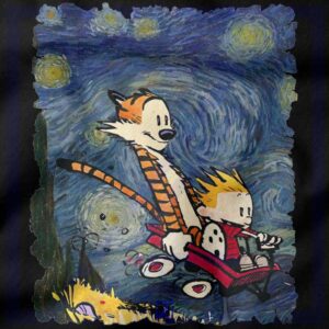 Calvin and Hobbes Stary Night closeup Tank Top - Cartoon