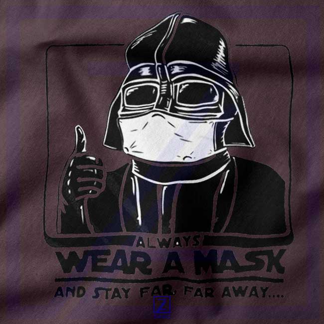 Darth Vader Face Mask closeup Tshirt - Buy Quarantine 2020