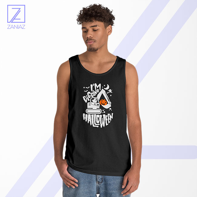 Digging Halloween Tank Top - Halloween Constuction