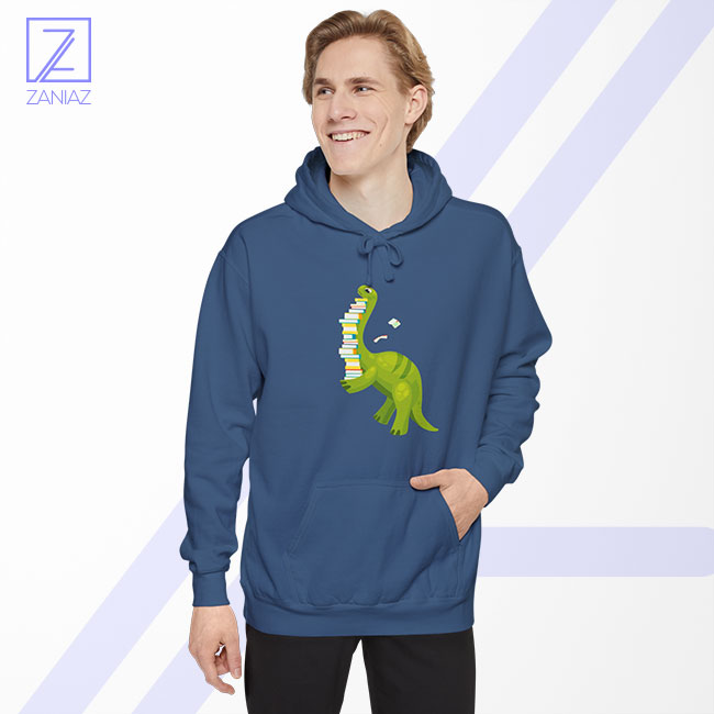 Dinosaur Reading Hoodie - Cheap Librarian