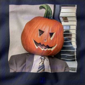 Dwight Pumpkin Head closeup Tshirt - The Office Halloween
