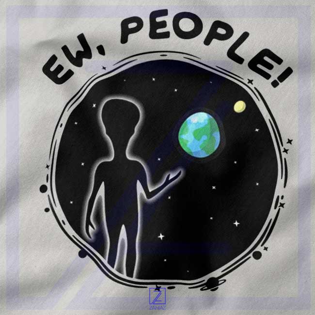 Ew People Quarantine closeup Hoodie - Social Distancing Alien